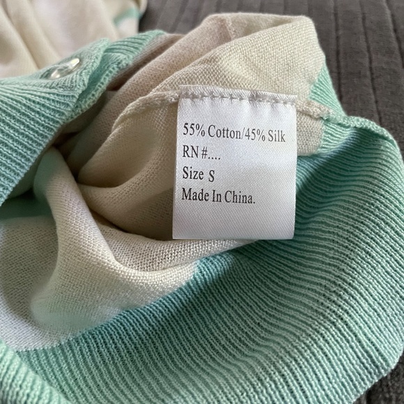 NWT Jennifer T. Knit couture, Striped Cardigan, Size Small - Picture 7 of 8